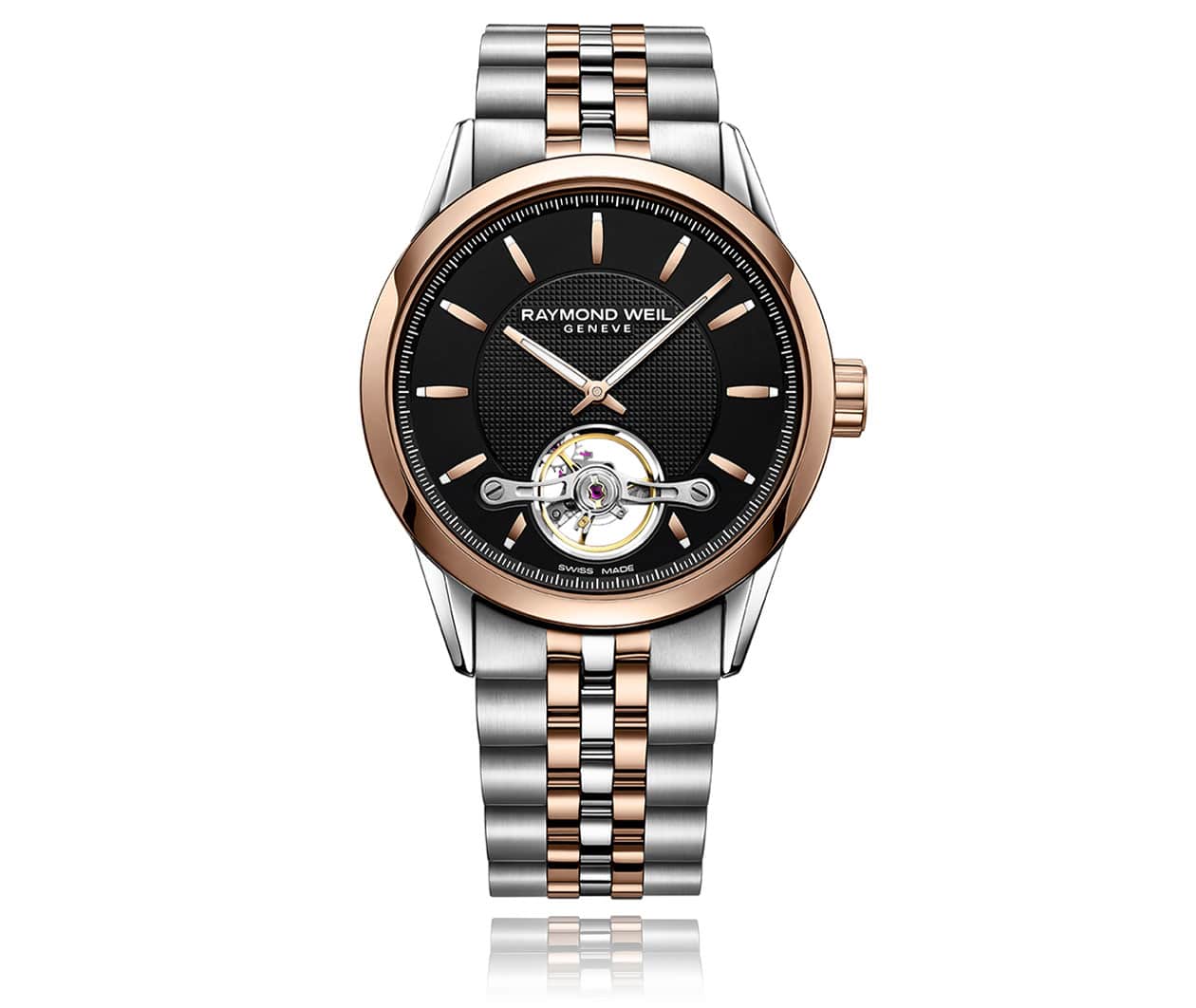 Raymond Weil Freelancer Freelancer Calibre RW1212 Mens Automatic Black Steel and Rose PVD Gold Watch 2780 SP5 20001 Carousel 1