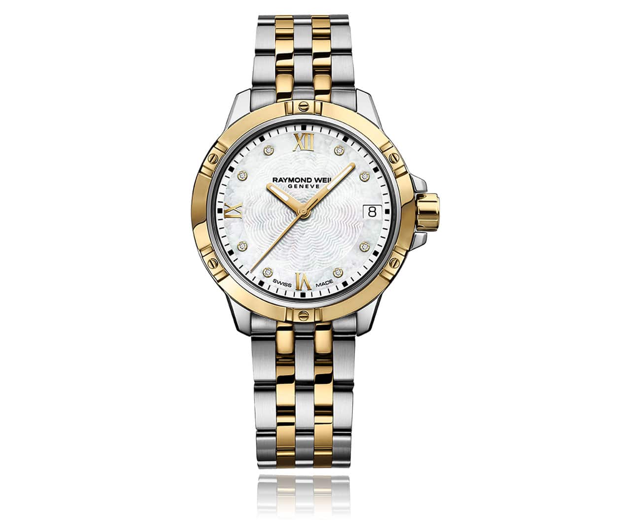 Raymond Weil Tango Tango Classic Ladies Quartz Gold Two Tone Stainless Steel Diamond Watch 5960 STP 00995 Carousel 1