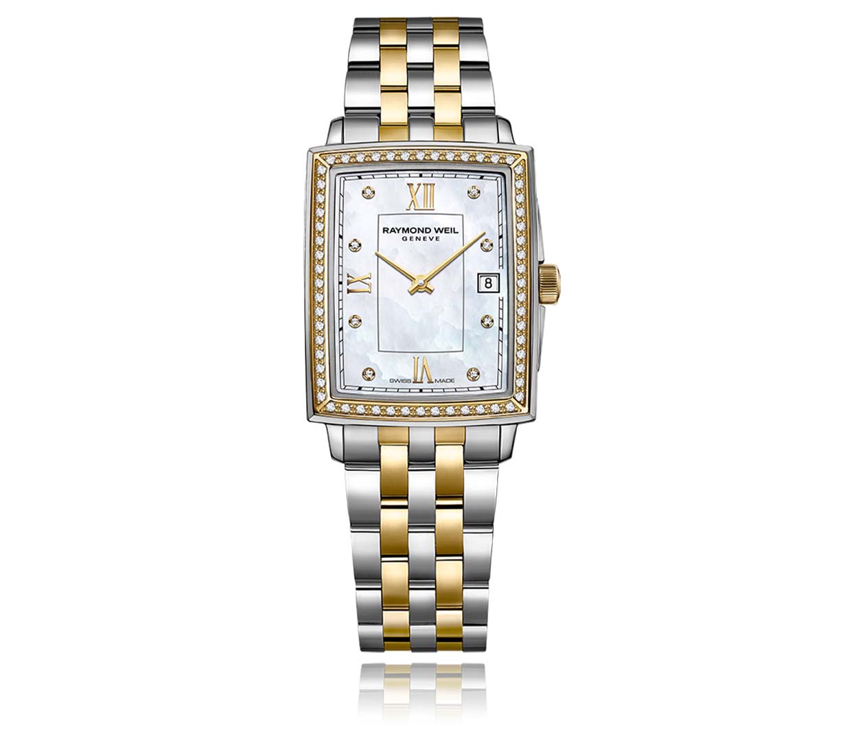 Raymond Weil Toccata Toccata Ladies 68 diamonds Two tone Quartz Watch 5925 SPS 00995 Flatlay