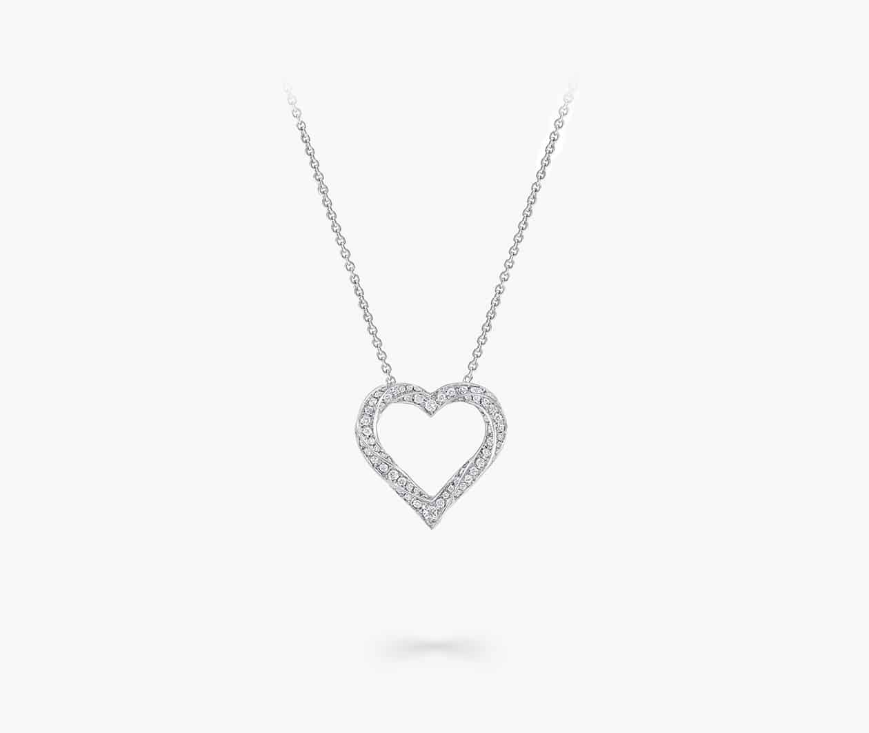Graff Spiral Spiral Heart Silhouette Pave Diamond Pendant RGP691 Carousel 1